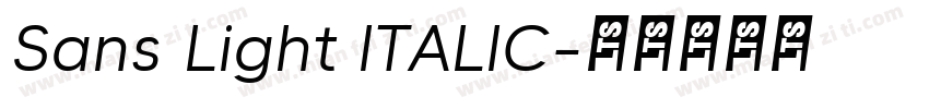 Sans Light ITALIC字体转换